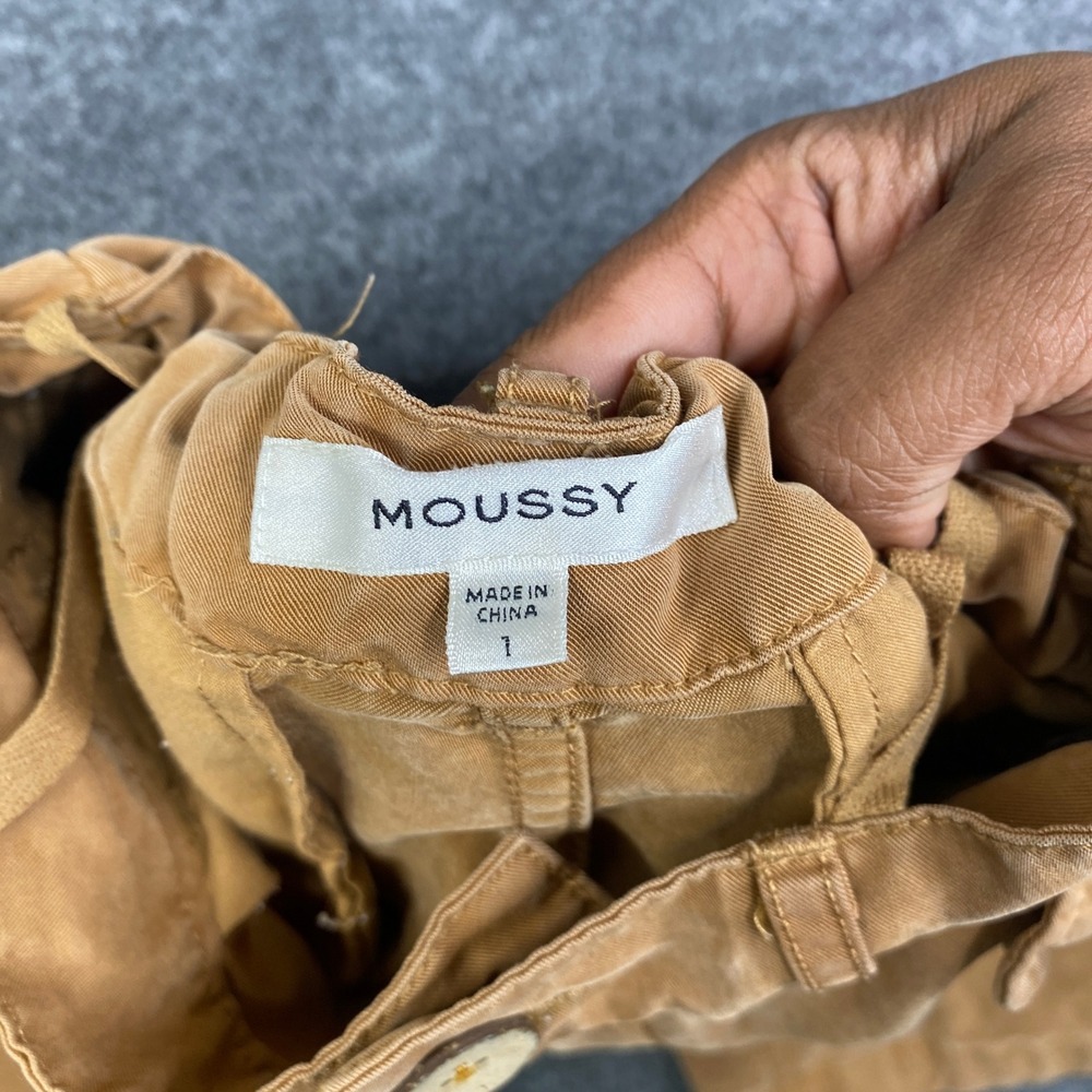Moussy Women Tan Lyocell Blend Wide Leg Cargo Pants Size 1 028HAZ30-0521 - Picture 5 of 15